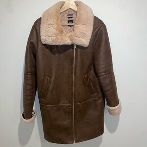 Zara Brown Faux Shearling Jacket